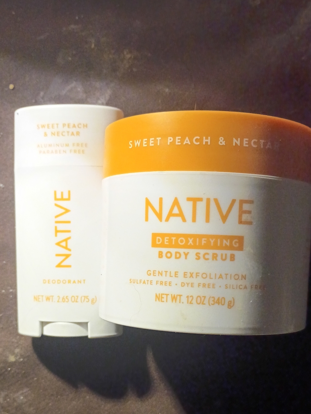 NATIVE DETOXING BODY SCRUB & DEODORANT "SWEET PEACH & NECTAR"